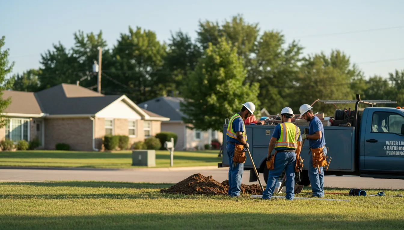 Residential water line and bathroom plumbing service in Clutier, IA